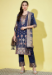 Picture of Cotton & Silk Dark Slate Blue Readymade Salwar Kameez