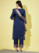 Picture of Cotton & Silk Dark Slate Blue Readymade Salwar Kameez