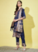 Picture of Cotton & Silk Dark Slate Blue Readymade Salwar Kameez