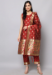 Picture of Cotton & Silk Maroon Readymade Salwar Kameez