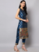 Picture of Cotton & Silk Dark Slate Blue Readymade Salwar Kameez