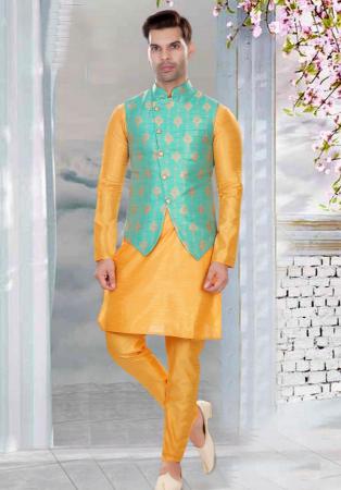 Picture of Splendid Silk Yellow Kurtas