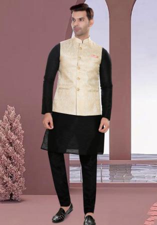 Picture of Nice Silk Black Kurtas