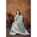 Picture of Stunning Organza Cadet Blue Saree