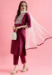 Picture of Admirable Silk Dark Magenta Readymade Salwar Kameez