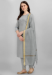 Picture of Cotton & Silk Dark Grey Readymade Salwar Kameez