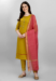 Picture of Cotton & Silk Dark Golden Rod Readymade Salwar Kameez