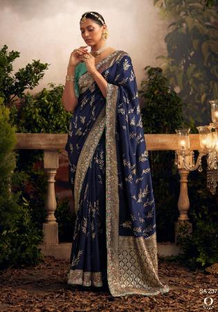 Picture of Splendid Silk Navy Blue Saree