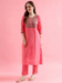 Picture of Cotton & Silk Light Pink Readymade Salwar Kameez