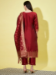 Picture of Cotton & Silk Maroon Readymade Salwar Kameez