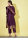 Picture of Cotton & Silk Purple Readymade Salwar Kameez