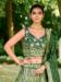 Picture of Silk Dark Olive Green Readymade Lehenga Choli