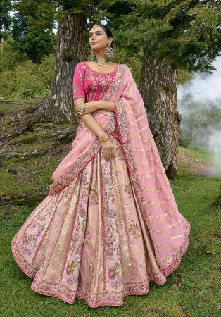 Picture of Fascinating Silk Pale Golden Rod Lehenga Choli