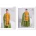 Picture of Georgette Golden Rod Straight Cut Salwar Kameez