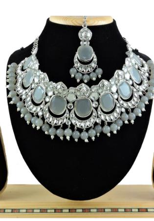 Picture of Excellent Slate Grey Necklace Set