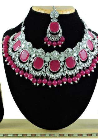 Picture of Comely Deep Pink Necklace Set