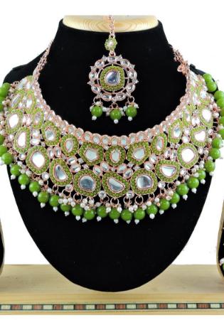 Picture of Statuesque Dark Olive Green Necklace Set