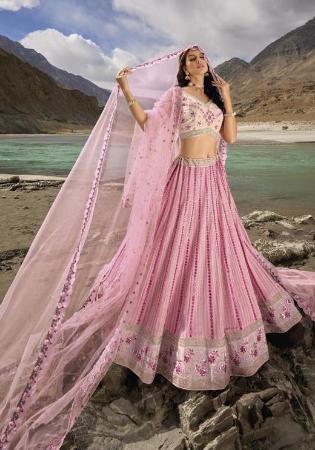 Picture of Beautiful Net Pale Violet Red Lehenga Choli