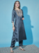 Picture of Cotton & Silk Slate Grey Readymade Salwar Kameez