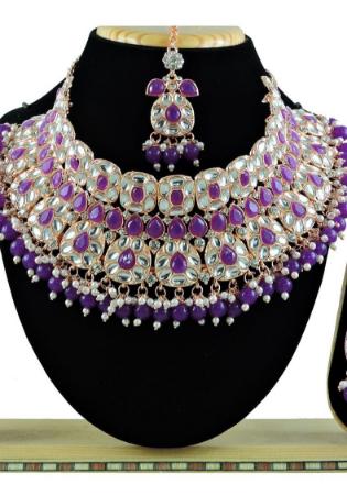 Picture of Ravishing Purple Necklace Set