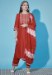 Picture of Classy Chiffon & Silk Red Readymade Salwar Kameez