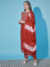 Picture of Classy Chiffon & Silk Red Readymade Salwar Kameez