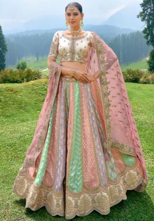 Picture of Appealing Silk Dark Sea Green Lehenga Choli