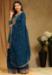 Picture of Georgette Midnight Blue Straight Cut Salwar Kameez