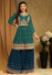 Picture of Georgette Midnight Blue Straight Cut Salwar Kameez