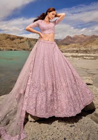 Picture of Grand Georgette & Net Rosy Brown Lehenga Choli