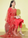 Picture of Pleasing Cotton Fire Brick Readymade Salwar Kameez