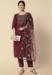 Picture of Radiant Cotton Dark Magenta Readymade Salwar Kameez