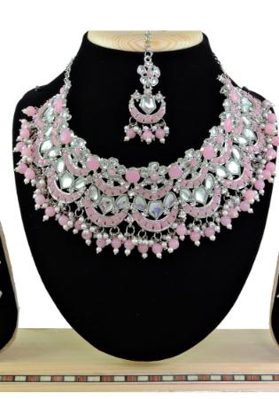 Picture of Ravishing Pink Necklace Set