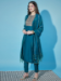 Picture of Admirable Cotton & Silk Teal Readymade Salwar Kameez