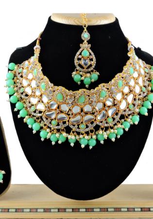 Picture of Superb Dark Khaki Necklace Set