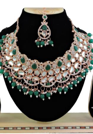 Picture of Stunning Dark Sea Green Necklace Set