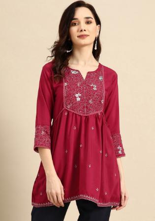 Picture of Alluring Chiffon Light Coral Kurtis & Tunic