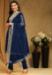 Picture of Georgette Midnight Blue Straight Cut Salwar Kameez