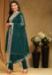 Picture of Georgette Sea Green Straight Cut Salwar Kameez