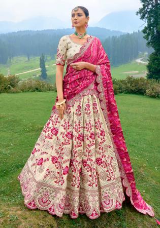 Picture of Sublime Silk Pale Golden Rod Lehenga Choli