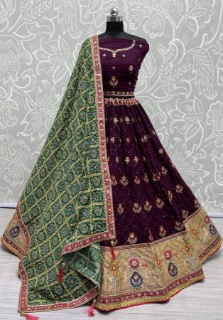 Picture of Classy Silk Purple Lehenga Choli