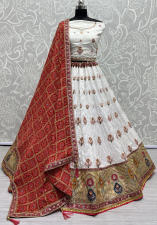 Picture of Pleasing Silk White Lehenga Choli