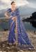 Picture of Splendid Satin Dark Slate Blue Saree