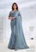 Picture of Lovely Crepe & Satin & Silk Steel Blue Saree