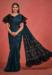 Picture of Crepe & Georgette & Net,Silk Midnight Blue Saree