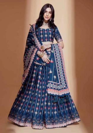 Picture of Ideal Chiffon Midnight Blue Lehenga Choli