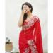 Picture of Excellent Georgette & Satin & Silk Crimson Saree