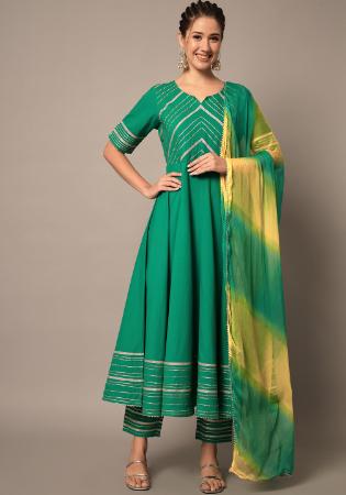 Picture of Fascinating Rayon Teal Readymade Salwar Kameez