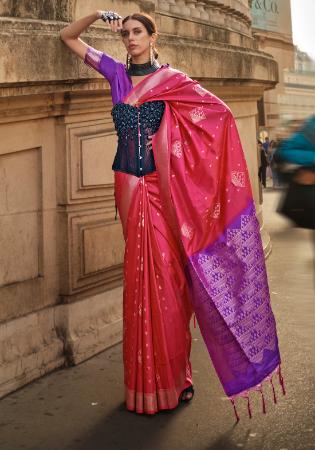 Picture of Fine Silk Light Coral Saree