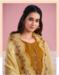 Picture of Chiffon Saddle Brown Straight Cut Salwar Kameez